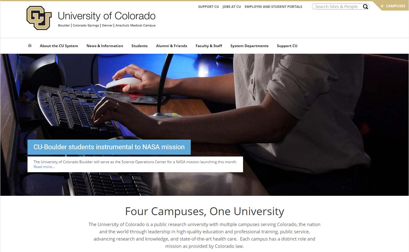 University of Colorado website
